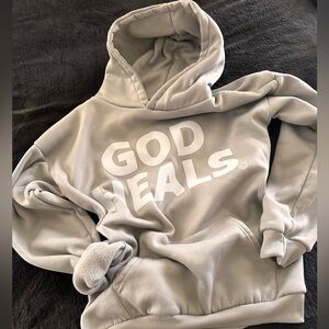 God Heals Hoodie Medium Women